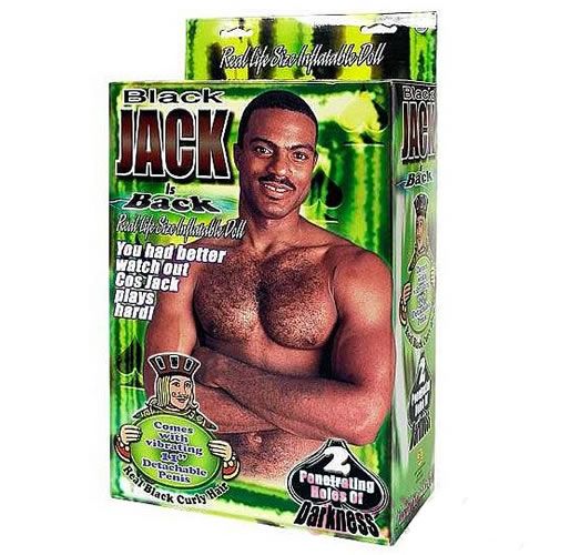 Секс-кукла в виде чернокожего мужчины с вибрирующим фаллосом и 2 любовными отверстиями BLACK JACK IS BACK